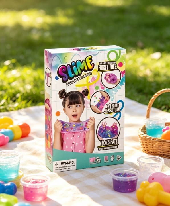 DIY Slime Kit Fidget Leketøy, Sensorisk Håndverkssett for Barn 6+