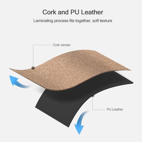 Table mat, desk pad, cork, 80 x 40 cm, environmentally friendly