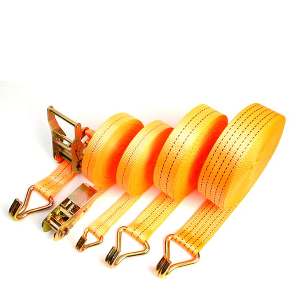 Ratchet Tie Down Strap, Lashing Strap with Hook, Securing Strap and Tensioner Kit for Trailer, Truck, Car Transport, Polyester 5cmx10m Complete Kit