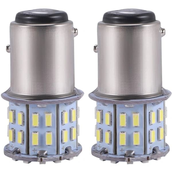 2 stk 6000K hvite 1157 50SMD LED-baklys BAY15D 12V