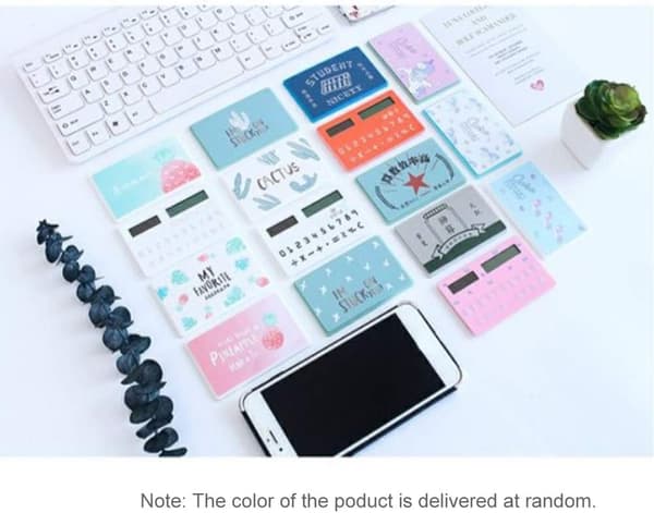 Calculator, Ultra-Thin Card Size Cute Cartoon DXGHC
