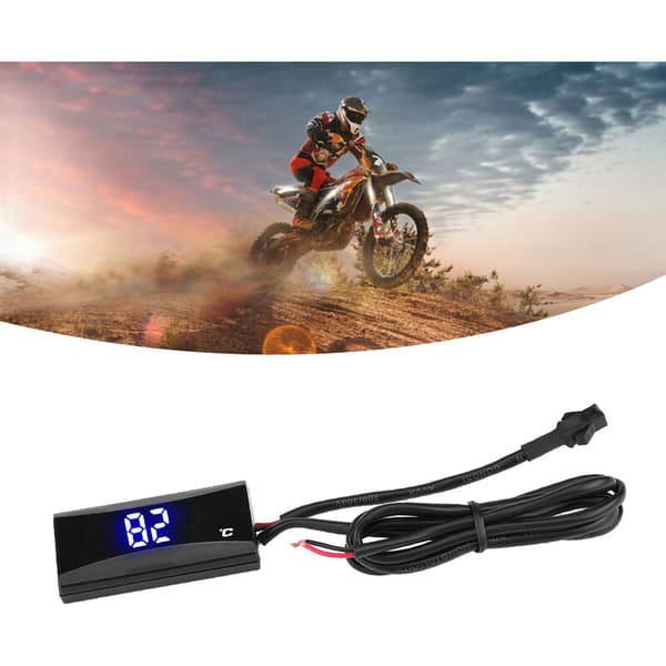 Motorcykel Digital Termometer Instrument Vandtemperaturmåler Blåt Lys
