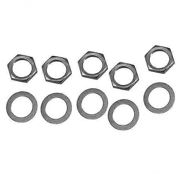 2x10 stk Mutter/skive for elektrisk gitar inngang utgang Jack Socket