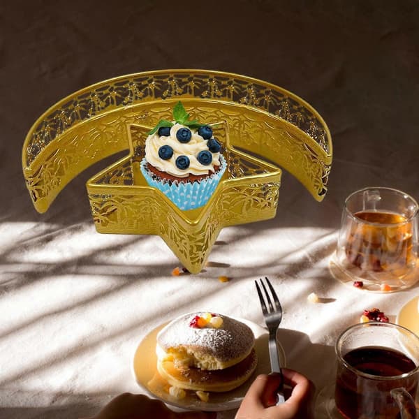 2x Ramadan Dessert Display Bakke Mad Display Bakke Eid Mubarak Serveringsbakke til Desserter