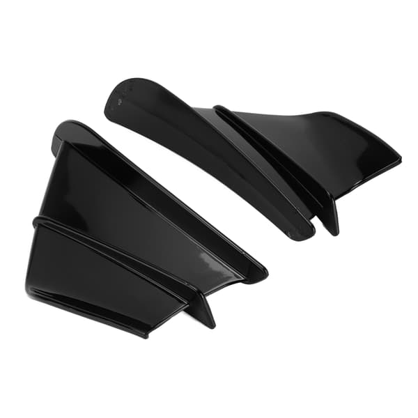 Pair Motorcycle Aerodynamic Wings Spoiler Wing Universal Replacement for Kawasaki Gloss Black