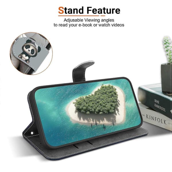 Wallet Case for Xiaomi Redmi 15/ Redmi 15 5G with Pattern Print, Leather Stand and Strap Panda Panda