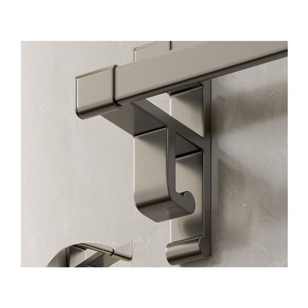 Baderomshåndkleholder med hull, dobbel håndkleholder for baderom