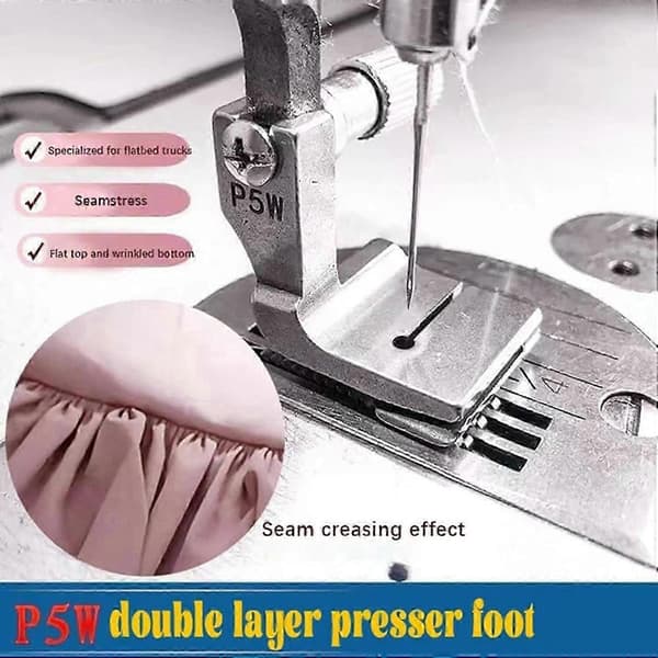 Rynkpressarfot P5W til industrisymaskine 2024 Ny