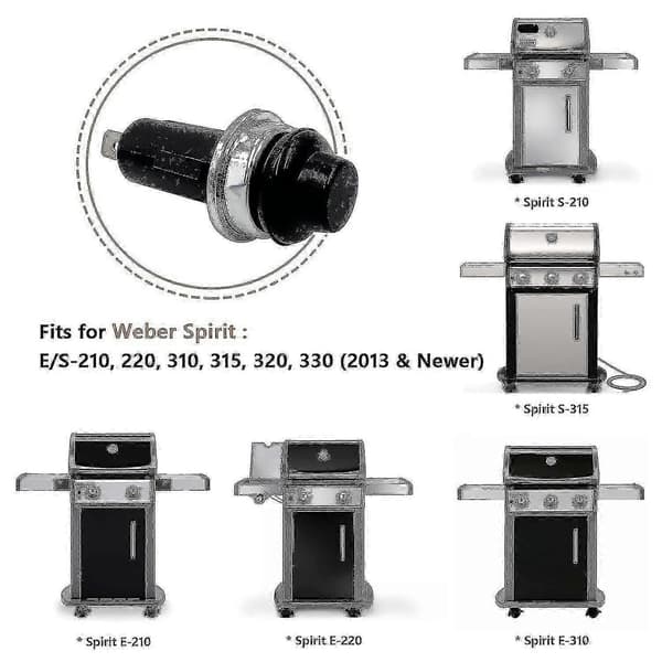 Replacement for Weber Igniter Push Button/Switch, Fits Weber Spirit E/S-210 310 315 320 330 Gas Grills, 7642 7643 Part Replacement-m.2765