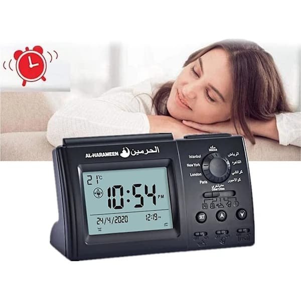 Azan Prayer Clock Automatic Islamic Prayer Reminder Clock Muslim Digital Table Clock for Church Home Temperature