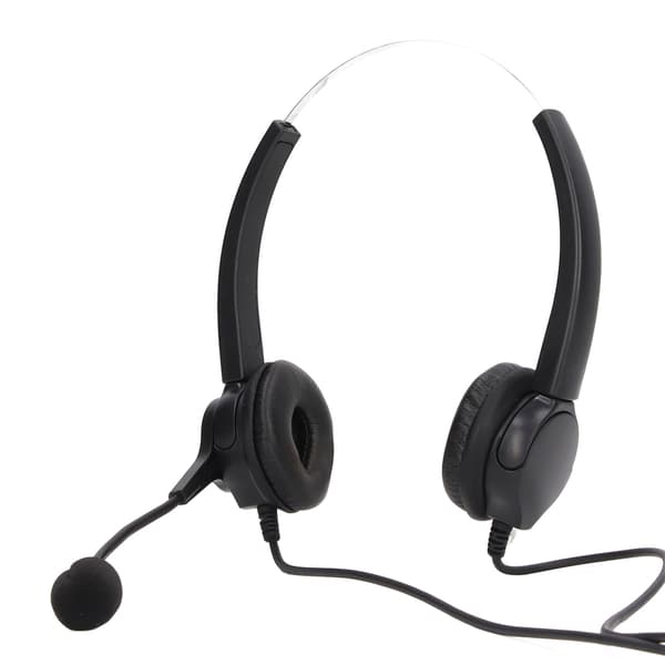 Call Center Headset Justerbart Kablet Støjreducerende Kundeservice Headset til RJ9 Headset-interface
