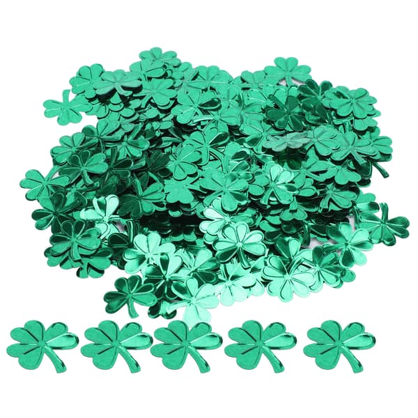 Kløverpaljetter Dekorative Glitrende Shamrock Konfetti Håndverk Feriegavedekorasjon