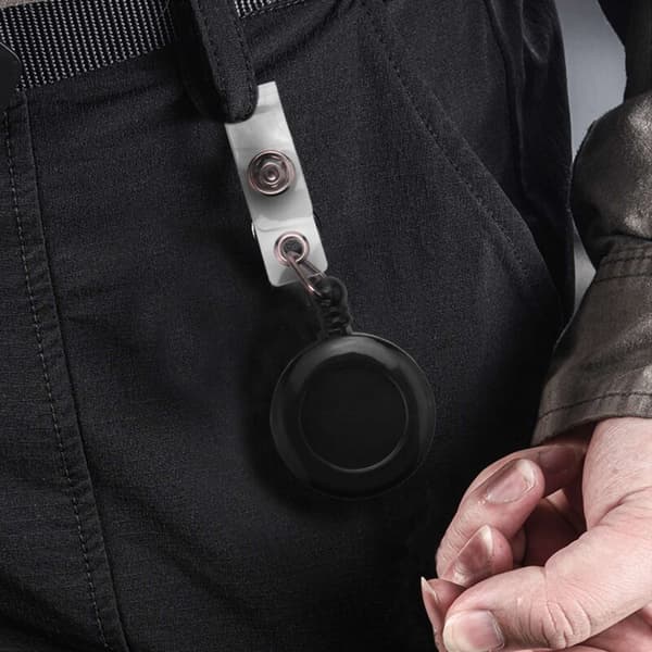 Retractable Yo-Yo Key Chain KEY Belt Card Holder Clip ID PULL Ski Pass - Black