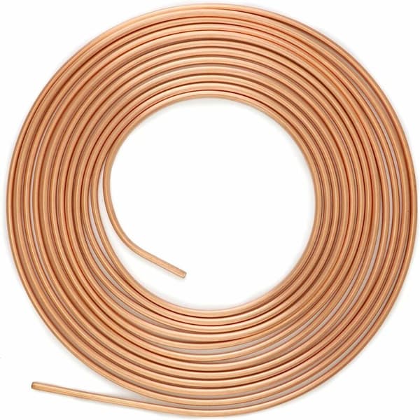 7,6 m Bromsrör av Koppar, Bromsrör, OD 4,76 mm, ID 3,3 mm med 16 Muttrar