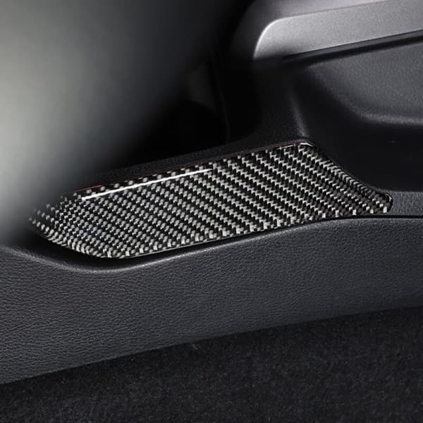 Decorative Carbon Fiber Center Console Gear Shift Panel Cover for 2015-2020
