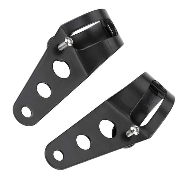 35-43mm Motorcycle Headlight Mounting Bracket Fork Tube Clamp Kit Black for Chopper Cafe Racer