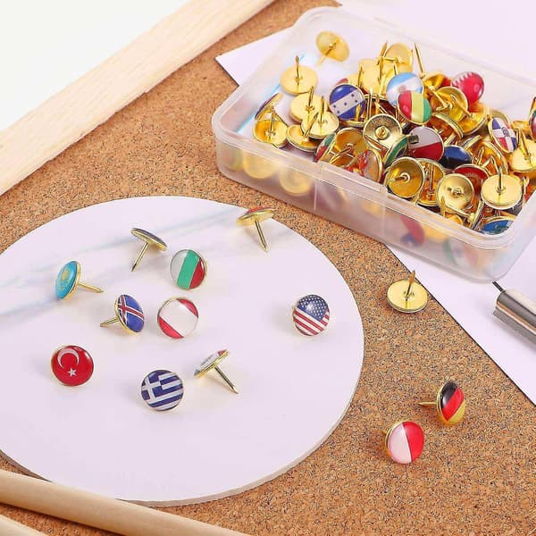 Pins Nationalflagga Häftstift Länderstift för Anslagstavla, Kontor