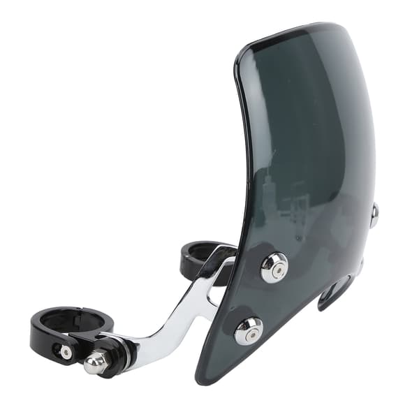 Motorcycle Windshield Headlight Fairing 180° Adjustable Universal for 1.5-1.6 inch Front Fork Black
