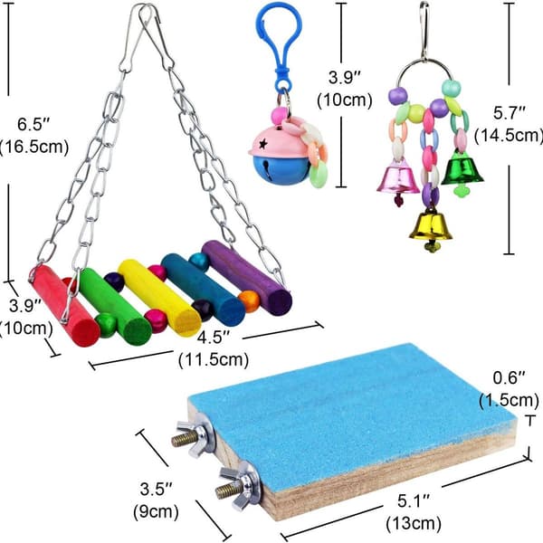Parrot Toy, Swing, Chew, Hanging Bell, Cage Hammock, KLB