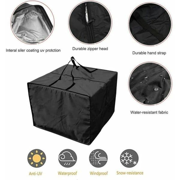 Heavy Duty 210D Fabric Storage Bag for Cushions, 81 x 81 x 61 cm