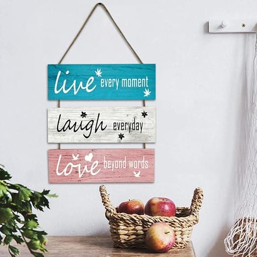 Universal Country Kitchen Wall Sign, Hanging Rustic Wood,