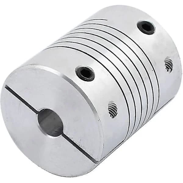8mm til 10mm Akselkobling 19mm Lengde 25mm Diameter Stepmotorkobling Aluminiumslegering Koblingsstykke for 3D-skriver CNC-maskin DIY-enkoder
