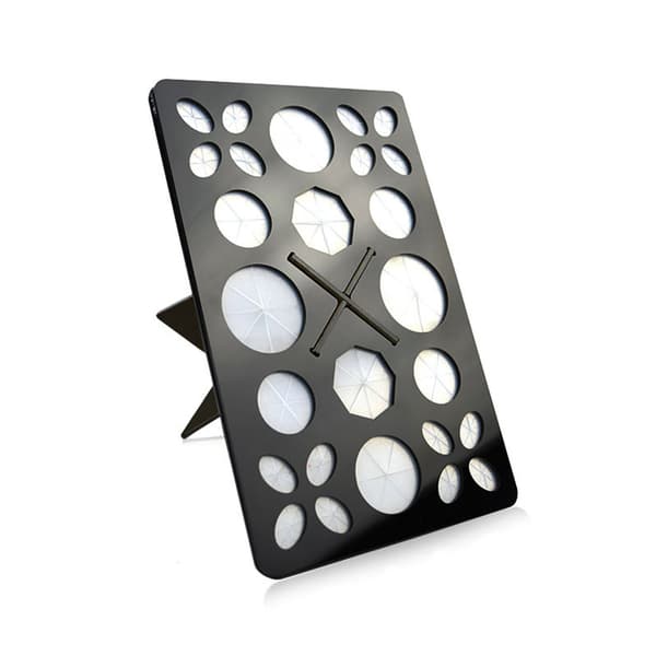 Makeup Brush Drying Rack Acrylic 28 Holes Rectangular Multifunctional Cosmetic Brush Holder Black