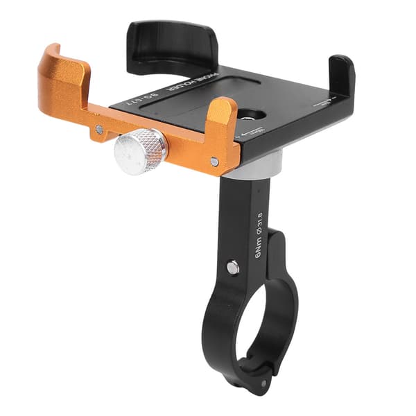 Aluminium Alloy 360 Degree Rotating Bicycle Phone Navigation Fixed Bracket Black Gold