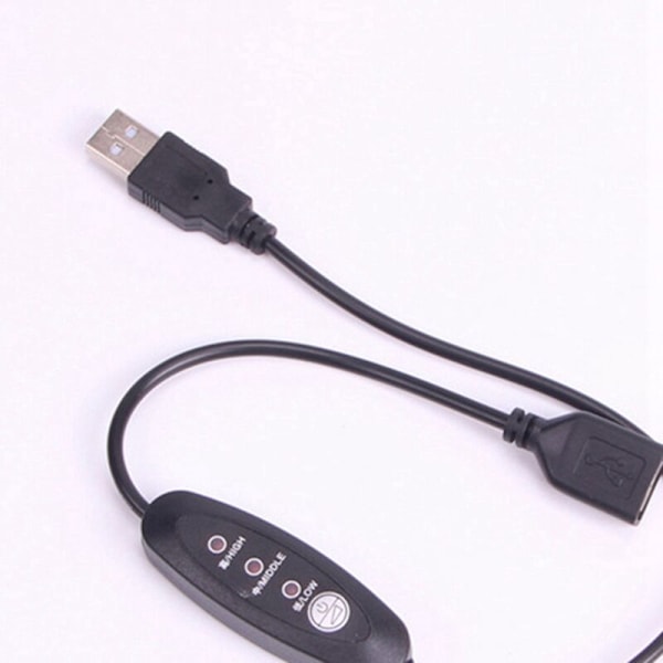 USB Temperature Controller 5V-12V Heating Thermostat 3 Speeds Adjustable 24W