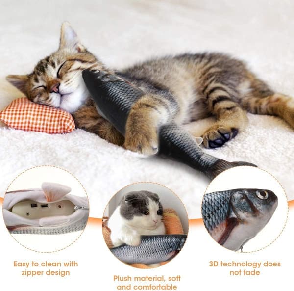 Cat toy, fish toy, (USB rechargeable) electronic fish toy sport simulation