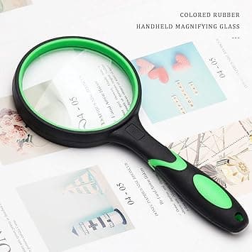 Magnifying Glass, 10x Handheld Reading Glass 75mm Magnifier