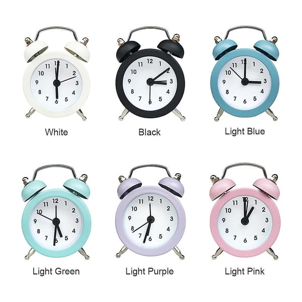 Sängbords Mini Alarmklocka Metall Extra Hög Väckarklocka Heminredning Retro Stil