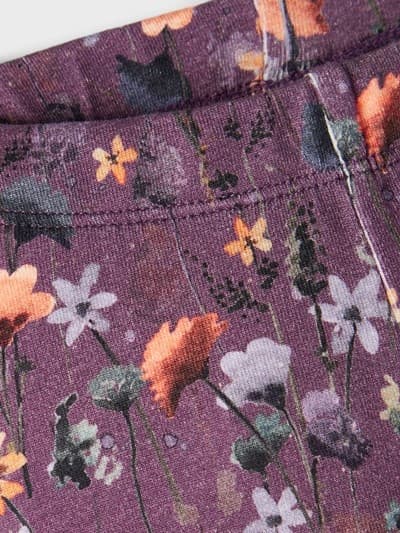 Name it Leggings, Lilablommig, Storlek 86 multifärg