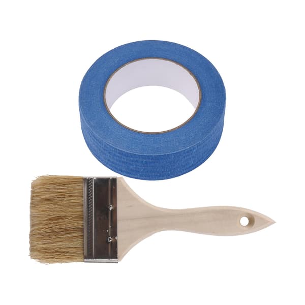 2 stk flat pensel med forlenget håndtak 3 tommer med malertape 55 yard