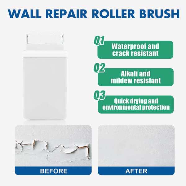 Wall Repair Roller Brush Quick-Drying Wall Covering Paint Wall Renovation Apply Paint 2pcs 2pcs