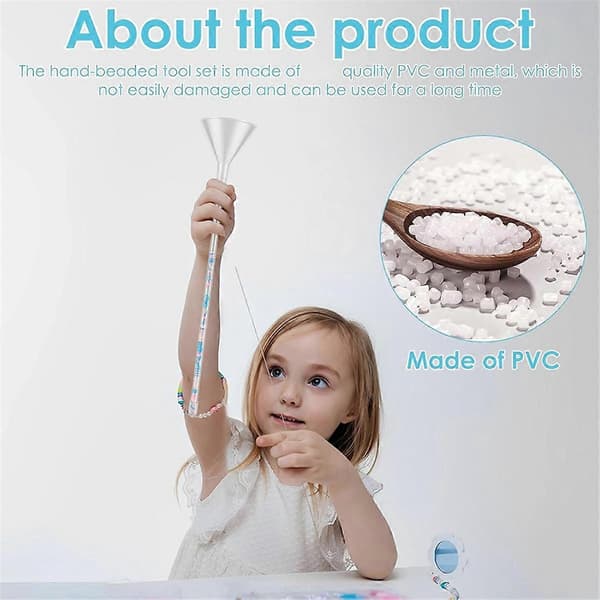 Bead Funnel for Clay Beads, Bracelet Making Kit for Clay Beads, Complete Bead Funnel Kit with Beads