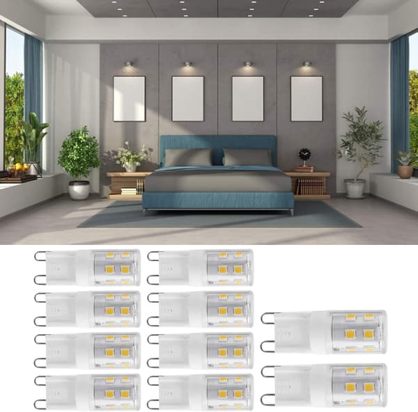10 stk G9 2W 16LED Mini LED-pærer, keramisk base, øjenbeskyttelse, dæmpbart design, energibesparende tilsvarende 30 Watt halogen
