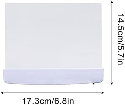 Flat Boklampe for lesing i sengen om natten Klar LED Bok Helt side Lys Illuminator Panel Flatlampe Trådløs (Hvit)
