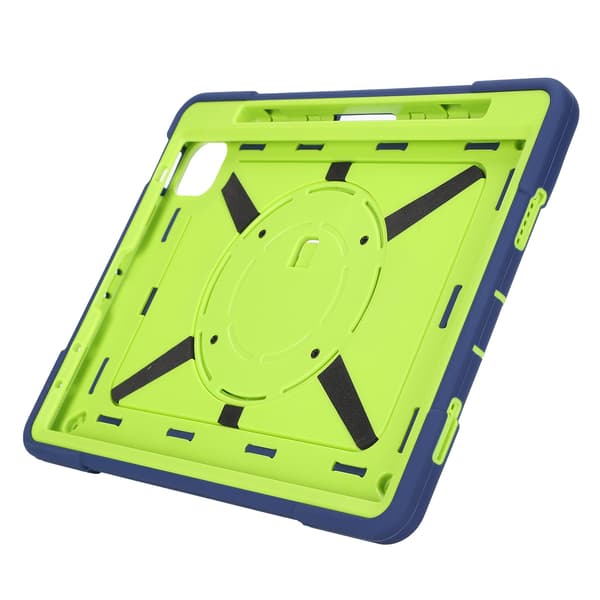 360 Degree Rotating Stand Tablet Protective Case Hand Shoulder Strap for Ipad Air4 10.9 Dark Blue