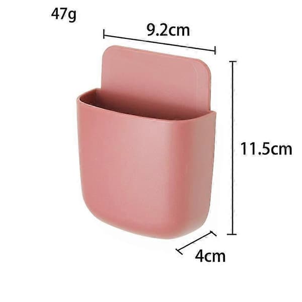 Remote Control Holder Wall Mount Self-Adhesive Pen Holder Self-Adhesive Storage Red