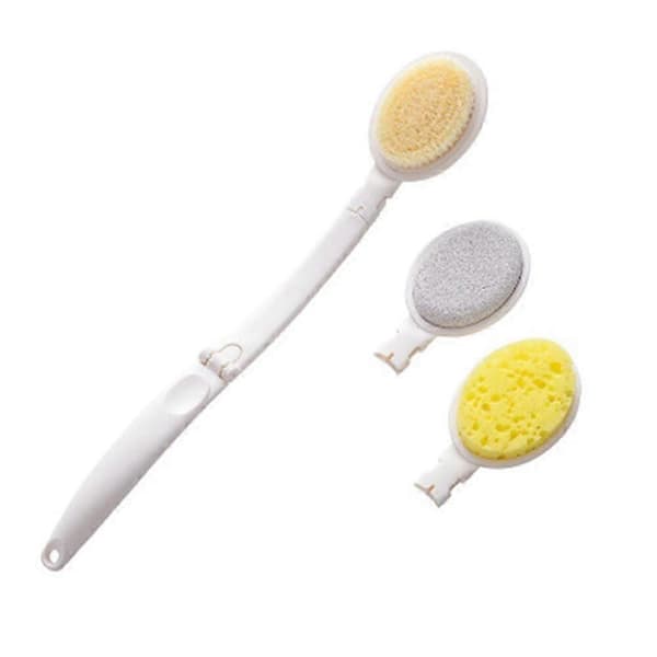 Long Handle Bathroom Brush Set, 3-in-1 Foldable Shower Brush, Back Brush