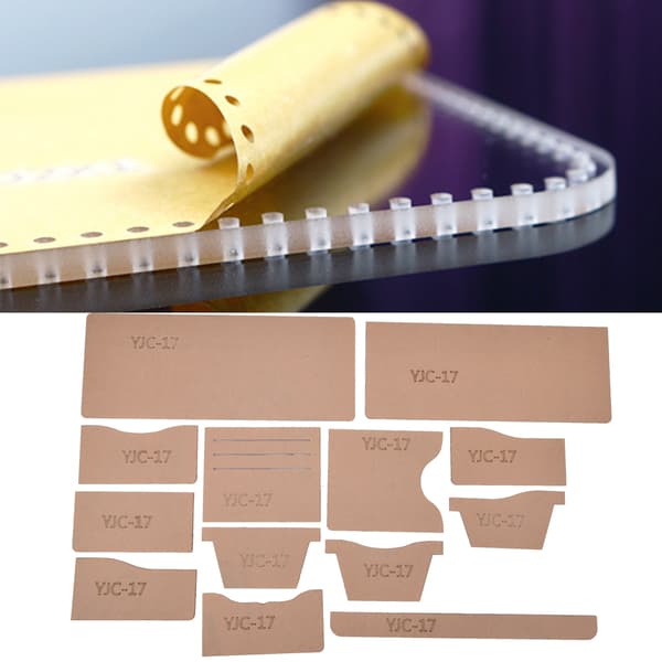 YJC-17 Wallet Pattern Template Transparent Acrylic Manual DIY Card Wallet Template