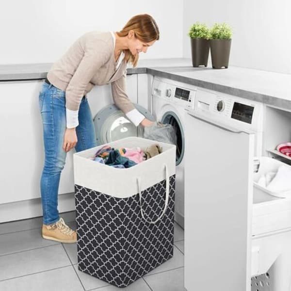 Dirty Laundry Hamper, Large Laundry Basket, 75L Organizing Baskets for Clothes Storage, Foldable Fabric Laundry Bag Laundry Hamper