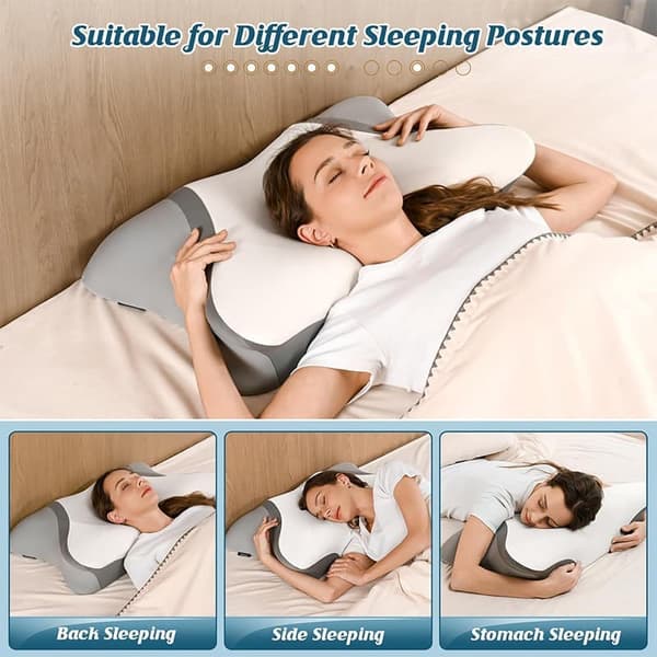 Ergonomisk kudde / Ortopedisk nackkudde – Memory Foam Huvudkudde för Smärtlindring
