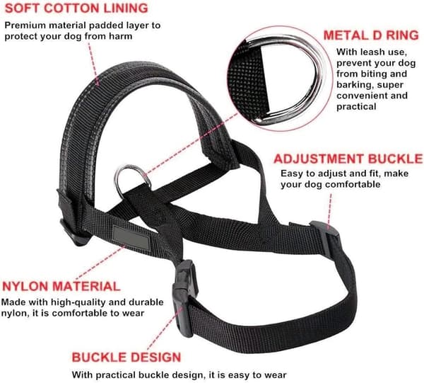 Dog Muzzle Set 2-Pack Soft Breathable Mesh With Adjustable Straps, For Small To Medium Dogs Walking Training Grooming, Black L