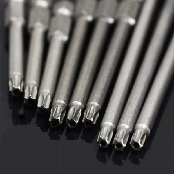 11 stk. 100 mm S2 1/4 \" Torx skruetrækkerbits Præcision Hex Shank
