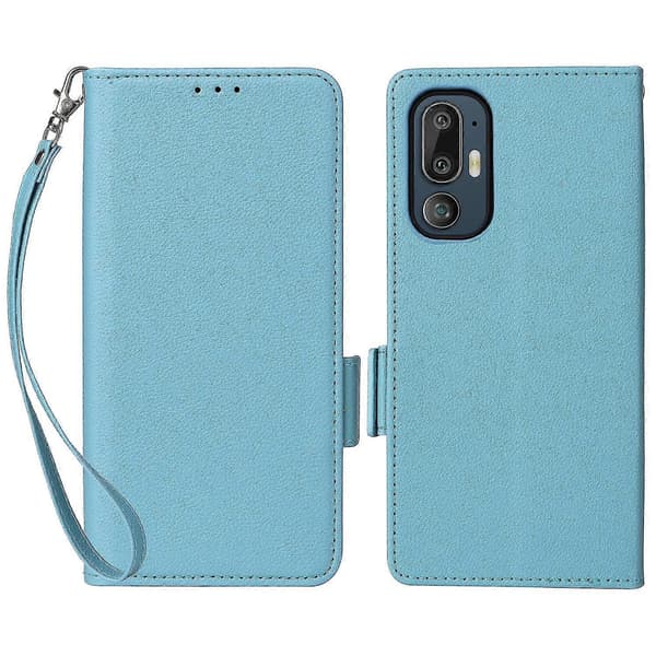 Telefonfodral för HTC U24 Pro 5G Läderfodral Ljusblå Ljusblå HTC U24 Pro 5G Light blue HTC U24 Pro 5G