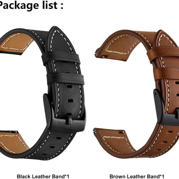 Læderrem kompatibel med Galaxy Watch 4 Classic