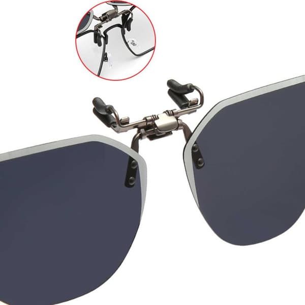 Sammenleggbare Clip-On Solbriller Metall Nattesyn