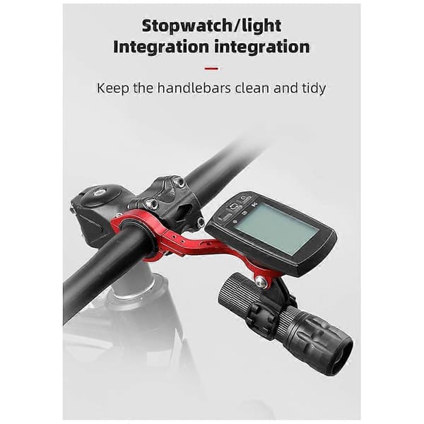 Extended Bicycle Computer Mount for Handlebar GPS Mount for Garmin/Bryton/Cateye/GoPro Camera B Red Red